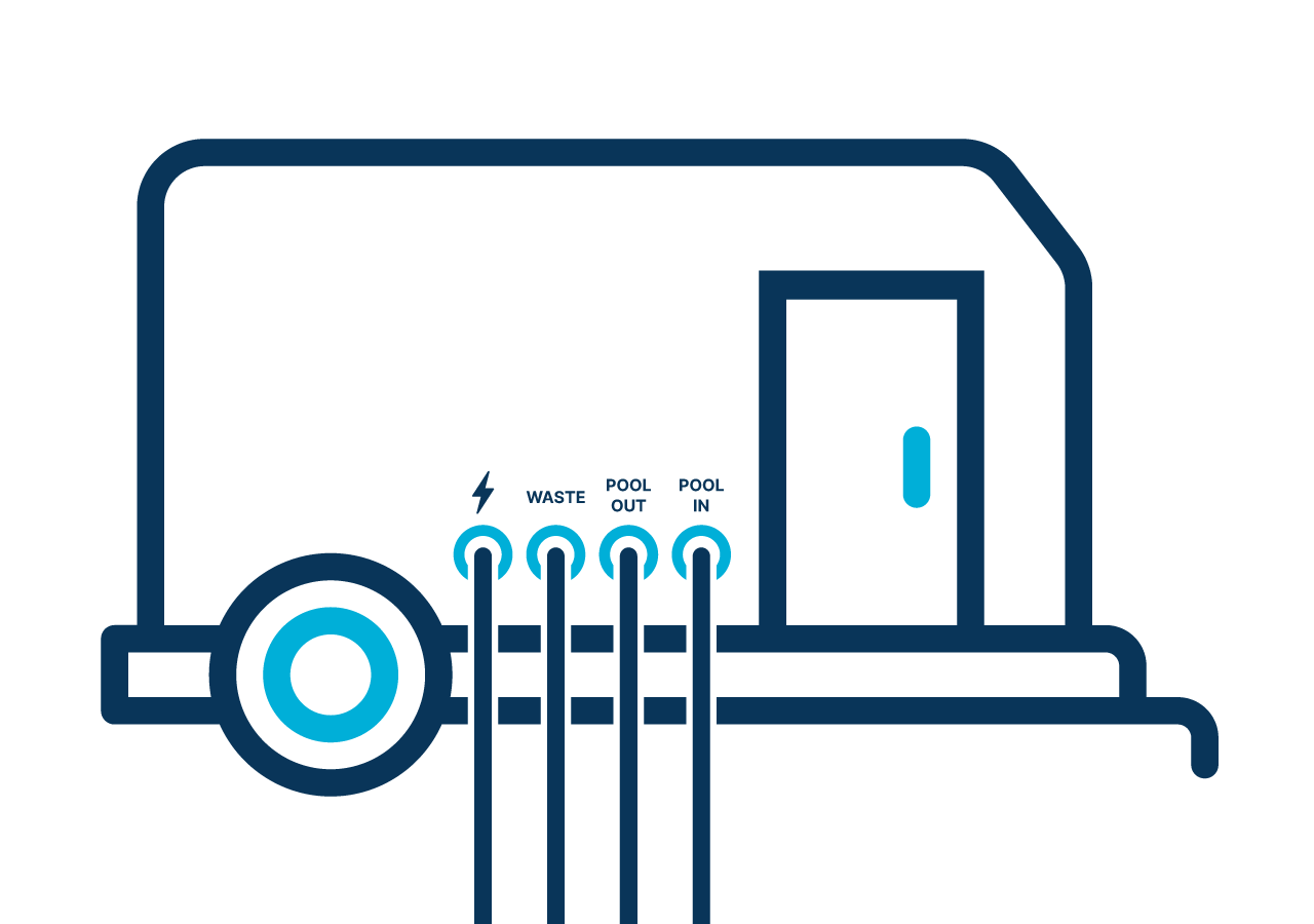 an illustration of a trailer with hose connections